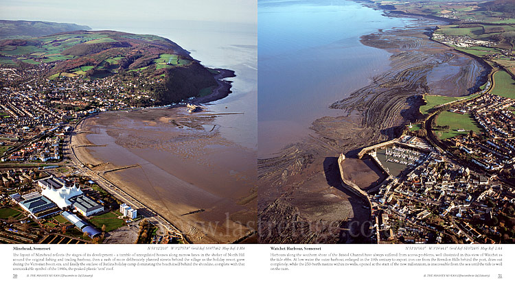 Aerial Coast of Somerset, South West England: Minehead, Wachet