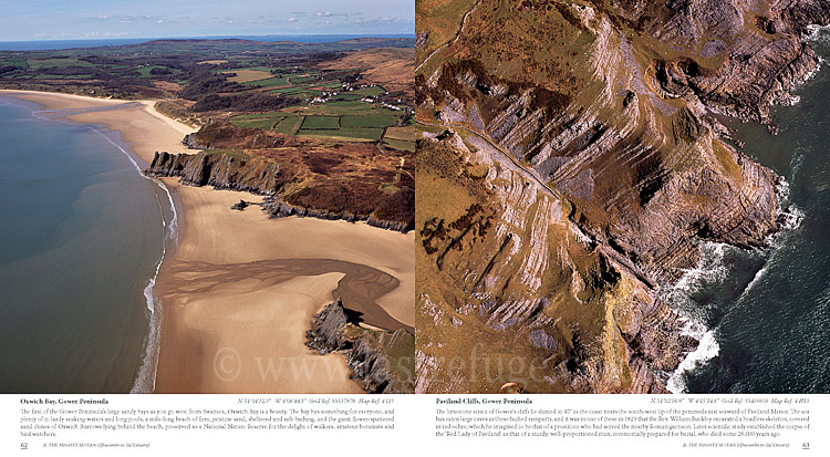 Aerial Coast of Wales:  Oxwich Bay, Paviland Cliffs