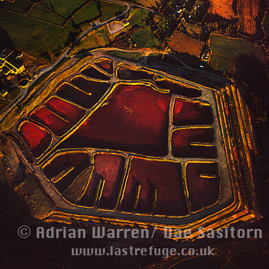 Aerial view of a Quarry, Redruth, Cornwall, England