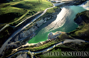 Aerial photo of China Clay Quarries, St. Austell, cornwall