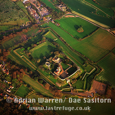 Aerial image of Carisbrooke Castle, Isle of Wight