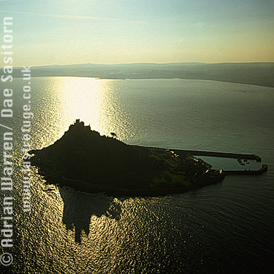 Aerial photo of St. Michael's Mount, Cornwall