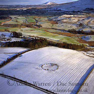 Aerial photo of Castlerigg Stone Circle, Lake District National Park, Cumbria