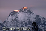 JWnepal39 : Dhanlagiri (8,167 m) catches first rays of sun, Poon Hill, Nepal