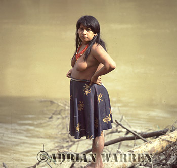 AW_Waorani27, Waorani Indians, rio Cononaco, Ecuador, 1983