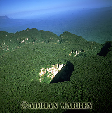 Sinkholes Pictures on Aerials  Aerial Photo  Of Tepuis  South America  Sarisarinama Sink