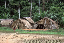 Waorani Indians ; Settlement at Cononaco airstrip, 1993