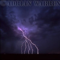 Lightning and tornadic storm near Sweetwater, Texas, USA 